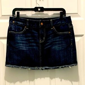 Gap 1969 Denim Raw Hem Mini Skirt